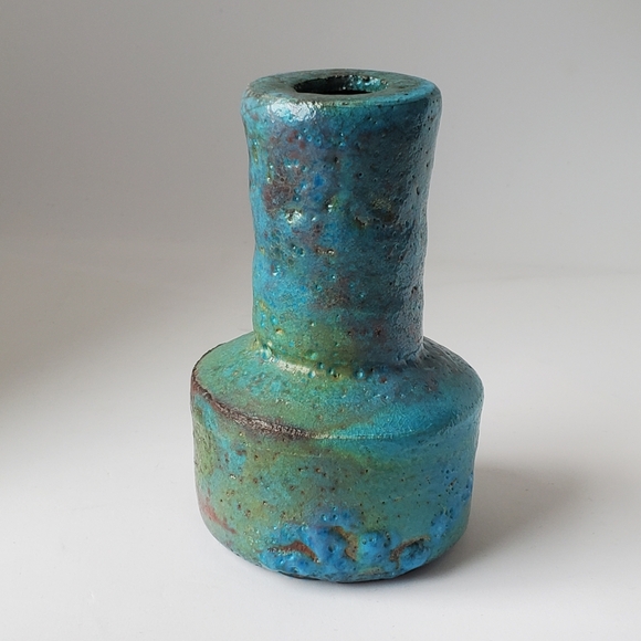 Vintage Raku Vase Don (or Leta) Cormier Pottery - Picture 5 of 11
